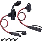 2 PCS SAE Connector Harness, 1FT 12AWG SAE Adapter, 12V Quick Connect | Male Plug to Female Socket Cable, Waterproof Battery Tender Plug for Solar Panel, Generator, Battery Charger