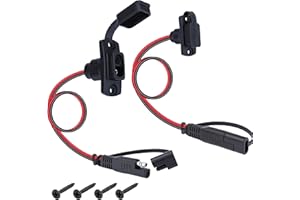 ECOCSTM 2 PCS SAE Quick Connector Harness, 1FT 12AWG SAE Adapter Male Plug to Female Socket Cable, Waterproof Battery Plug for Solar Panel, Generator, Battery Charger