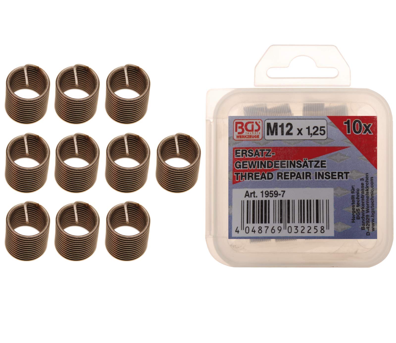 BGS 1959-7 | Replacement Thread Inserts | M12 x 1.25 | 10 pcs.