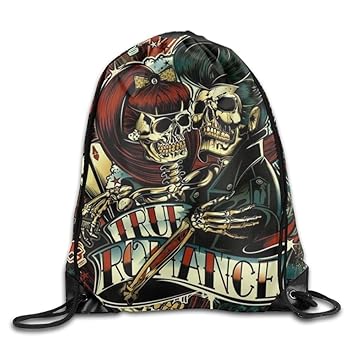 Sucre Fleur Tête De Mort Dessin Animé Adolescent Sac à Cordon Corde De étanche Sacs De Volley Ball