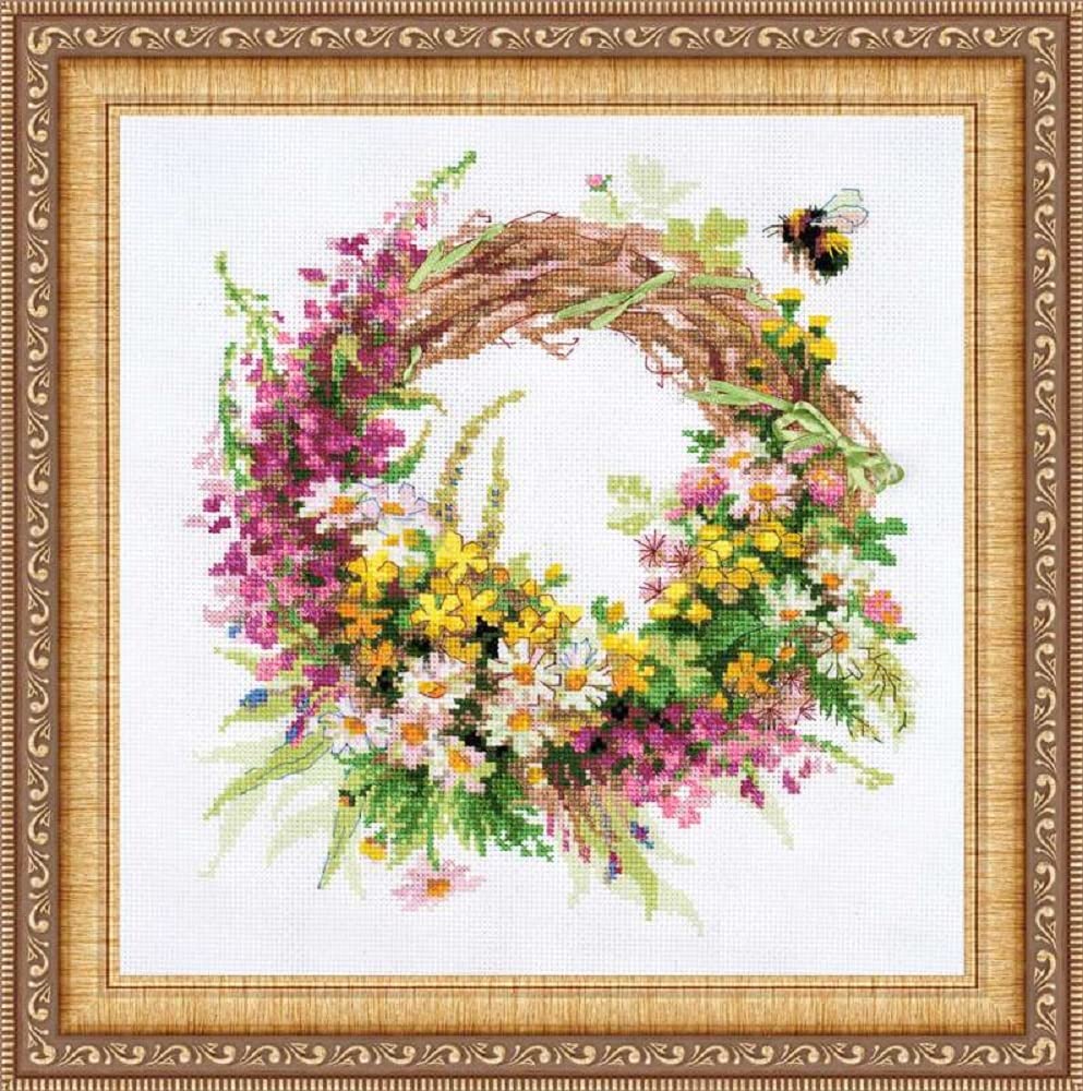 RIOLIS Cross Stitch Kit - 1456 - Wreath with Fireweed
