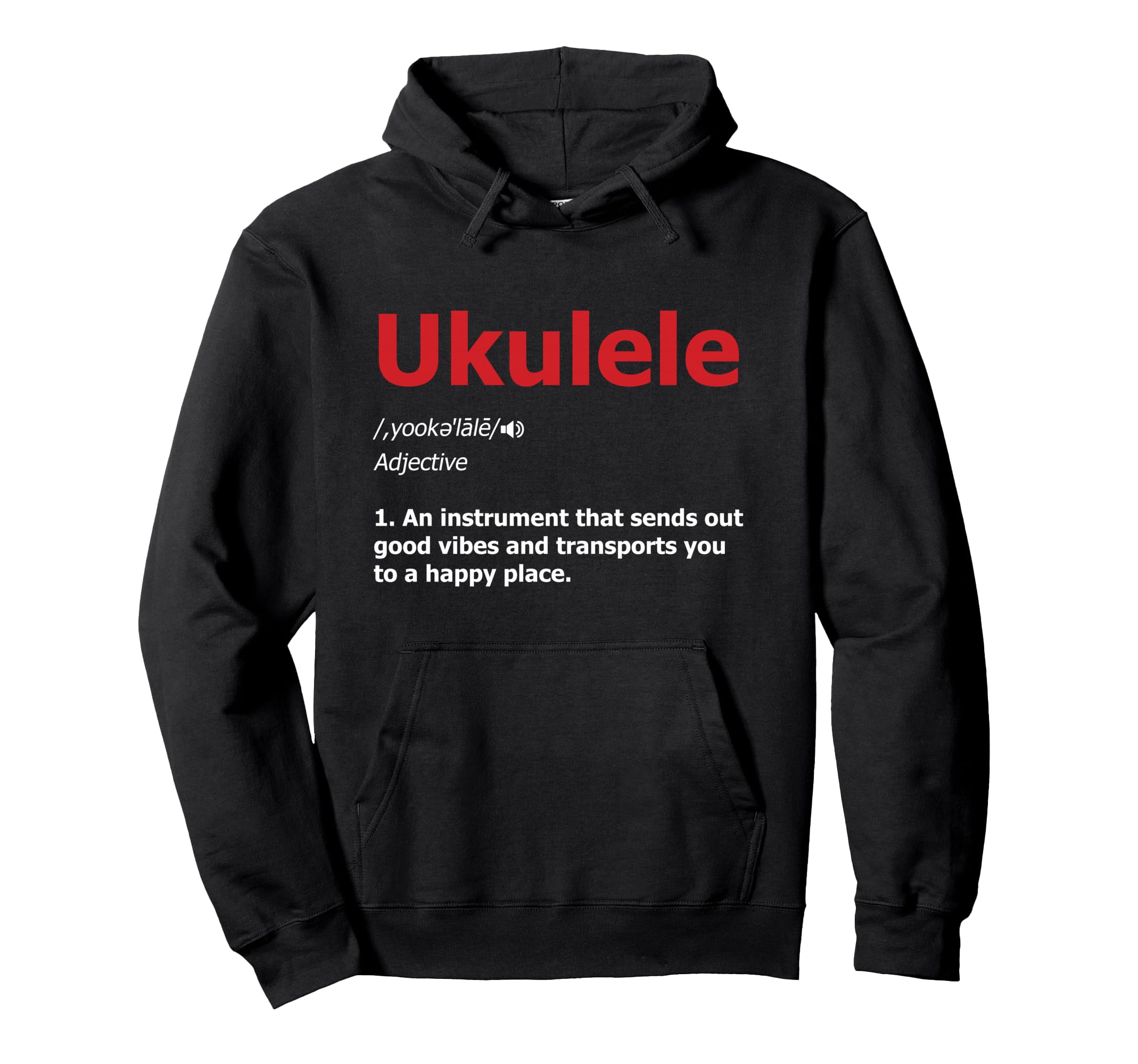 Ukulele Definition Musical Instrument Music Acoustic Guitarist Pullover Hoodie