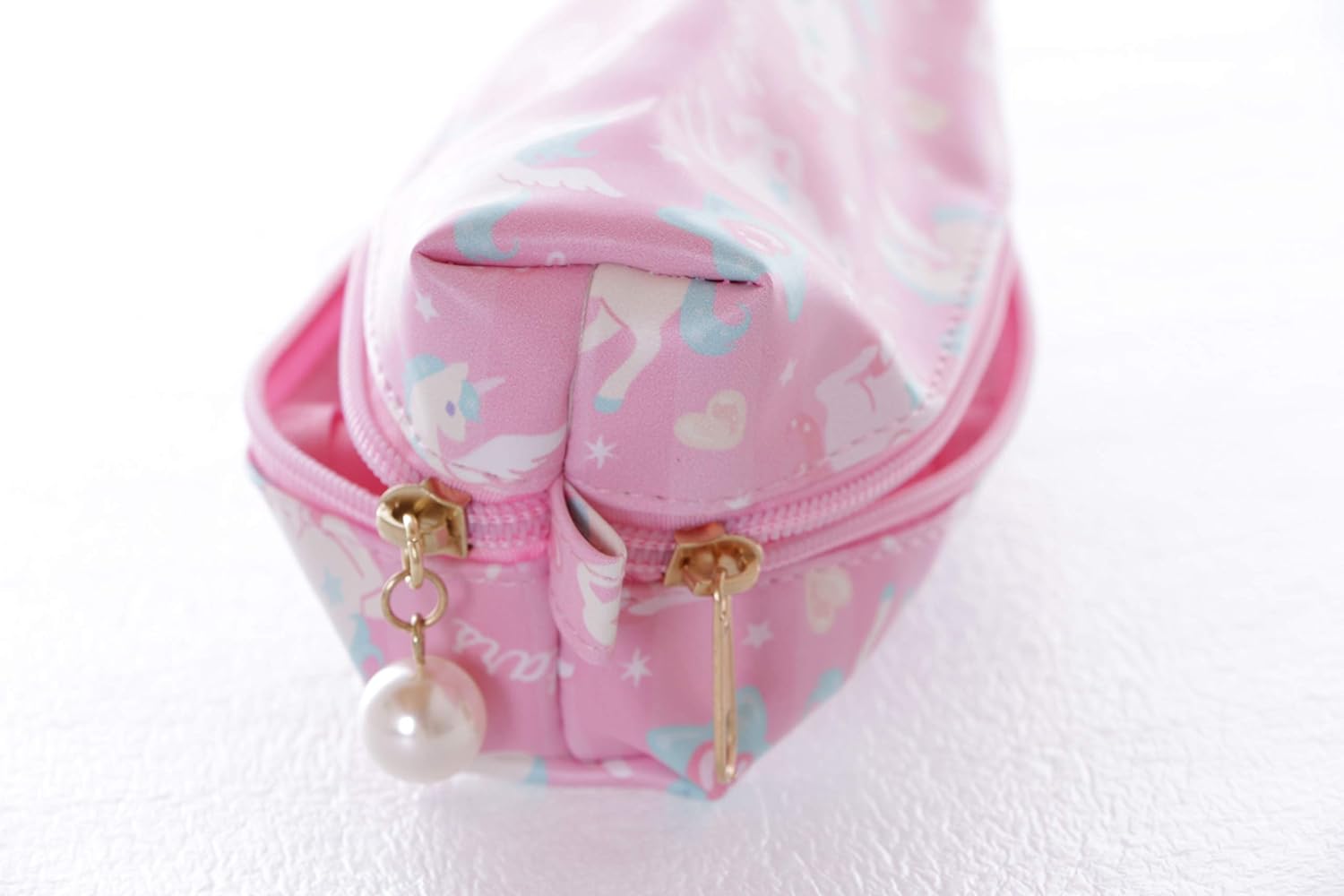 LB-2016-2 Pink Pastel Pegasus Horse Stars Moon Pencil Case Cosmetic Bag Kawaii, ca. 20cm x 7cm x 4,5cm - Image 3