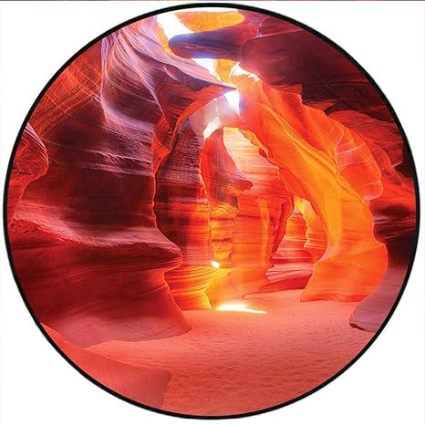 Amazon Com Short Plush Round Carpet Collection Sunbeam In