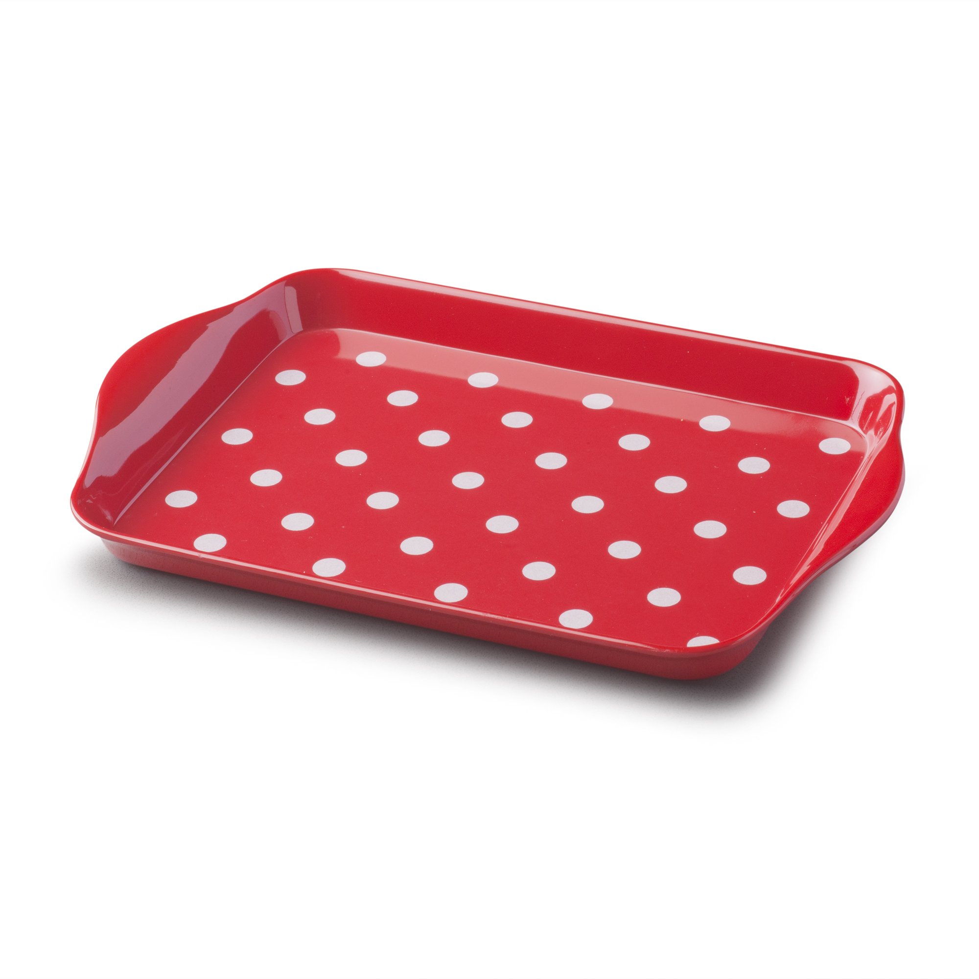 Zeal Mini Serving Tray, Dotty Design 18cm x 14cm Red — image 1