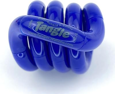 Tangle Jr Solid Blue Genuine Fidget Toy by Tangle