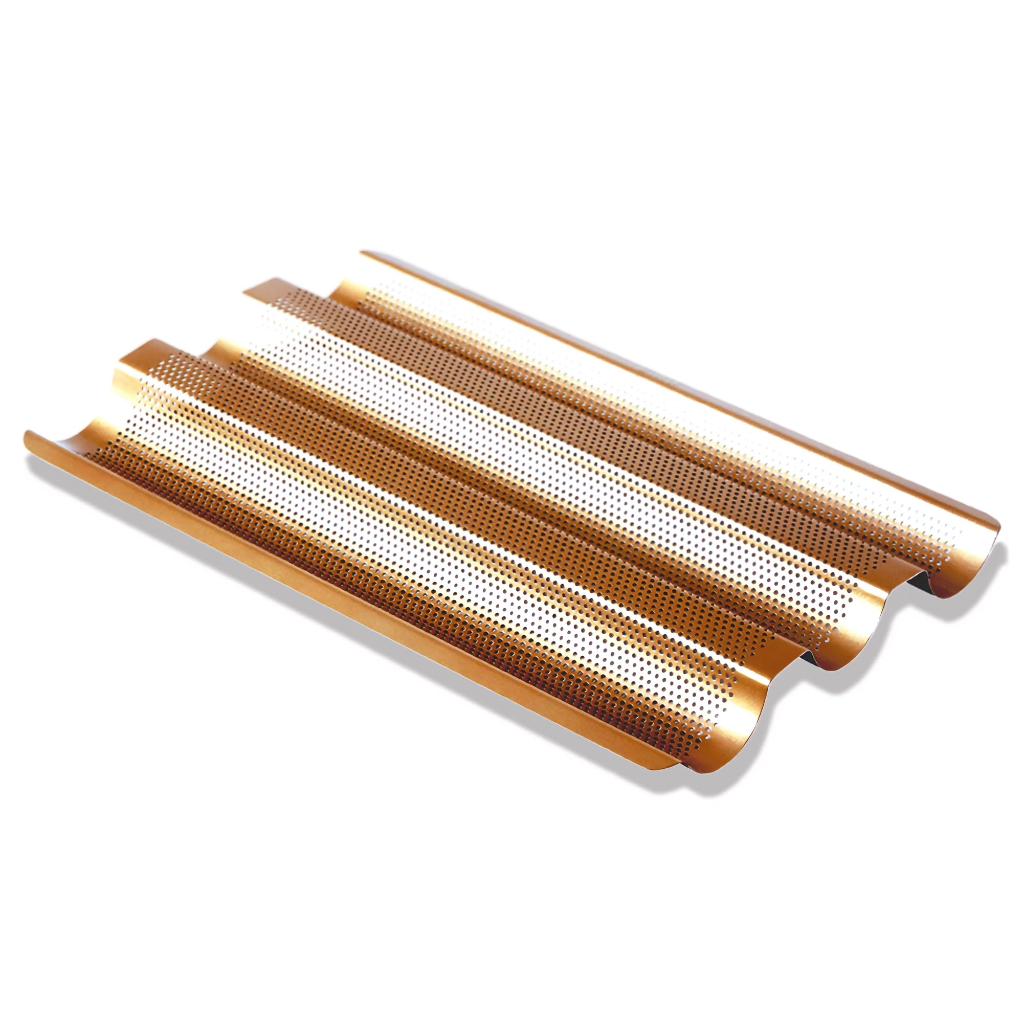 Ponixa Non-Stick French Baguette Baking Tray Perforated French Bread Baking Pan Carbon Steel