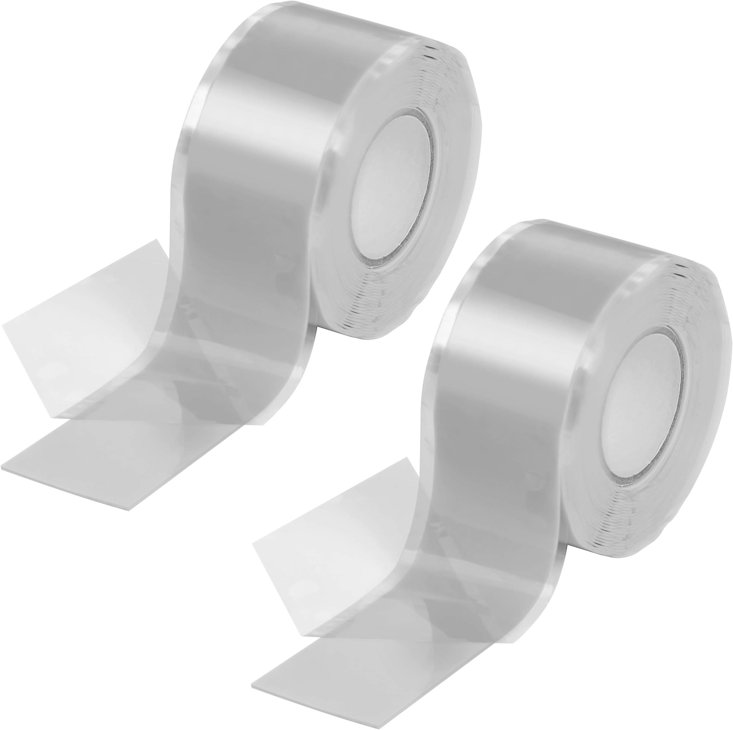 POPPSTAR 2x 3m Self-Fusing Silicone Band, Silicone Tape, Repair Tape, Electrical Tape and Sealing Strip (water-tight, air-tight), 25mm wide, Grey