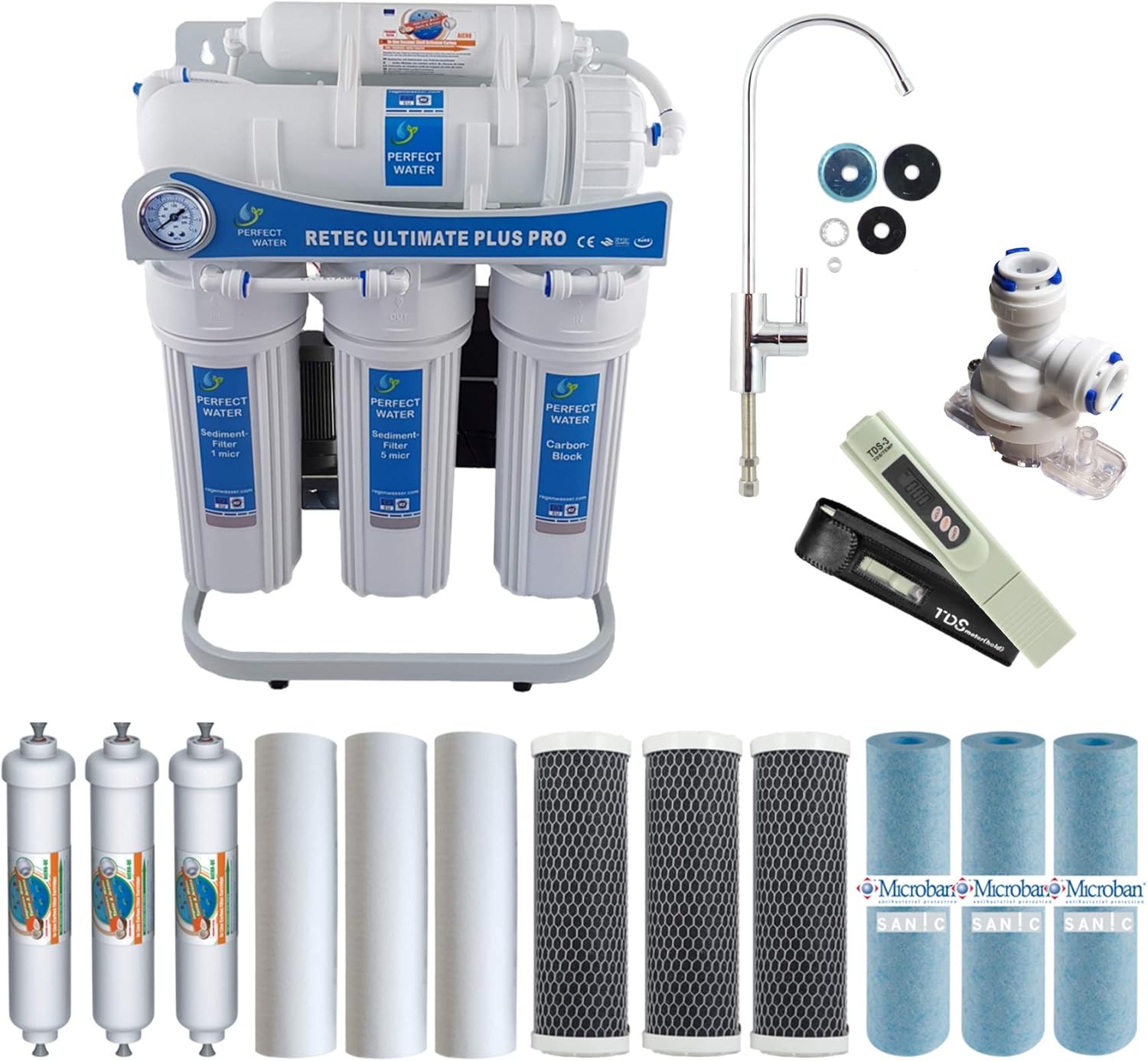 400 GPD Reverse Osmosis Water Filter Ultimate PLUS Pro flow no direct