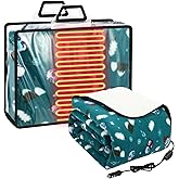 Riakrum 12V Car Heated Blanket for Cold with 2 or 3 Heating Levels 58 x 43 Emergency Winter Adjustable Temperature Electric Blanket Throw Gift Plugs in Car RV Truck SUV(Fresh Color,Snowman)