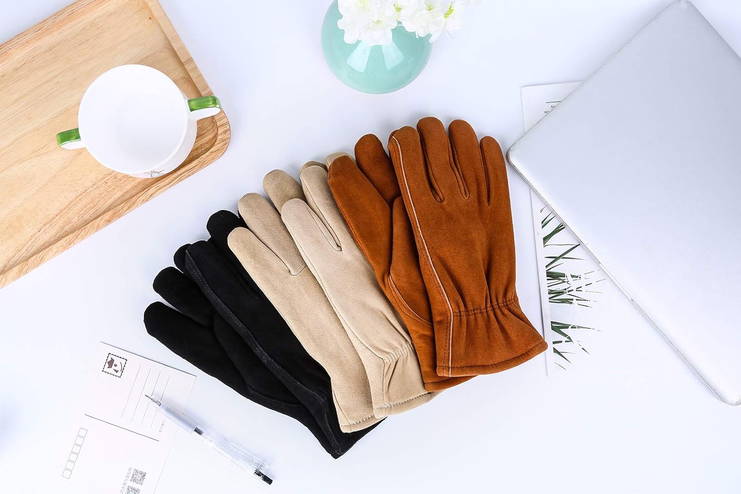 SKYDEER 3M Thinsulate Thermal Winter Work Gloves with Windproof Premium Genuine Deerskin Suede Leather (SD8671T) at  Men’s Clothing store