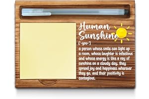 WAINVNIAW Human Sunshine Sticky Note Holder, Thank You Appreciation Gifts for Women, Men, Friends, Coworker, Nurse, Employee, Inspirational Motivational Quote for Desk Self-Stick Note Pad Holders WPP26