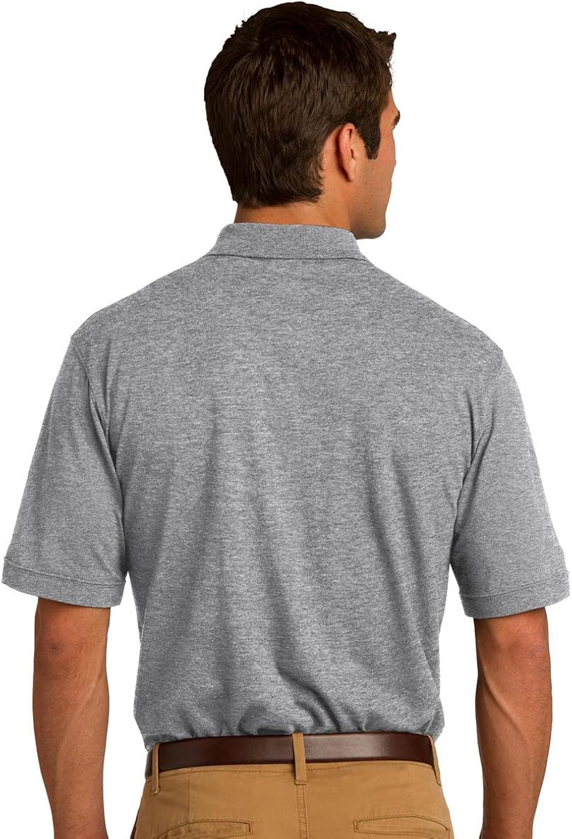 Port & Company 5.5-Ounce Jersey Knit Pocket Polo Shirt: Clothing