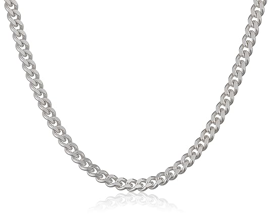 Clever Schmuck Silberne feine Panzerkette 1,3 mm breit und 55 cm lang STERLING SILBER 925 in Geschenkfaltbox