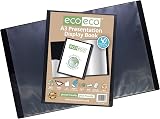 eco-eco A3 50% Recycled 40 Pocket Black Presentation Display Book view 4
