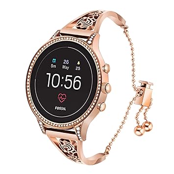 TRUMiRR para Fossil Gen 4 Q Venture HR Bandas de Mujer, 18mm Banda ...