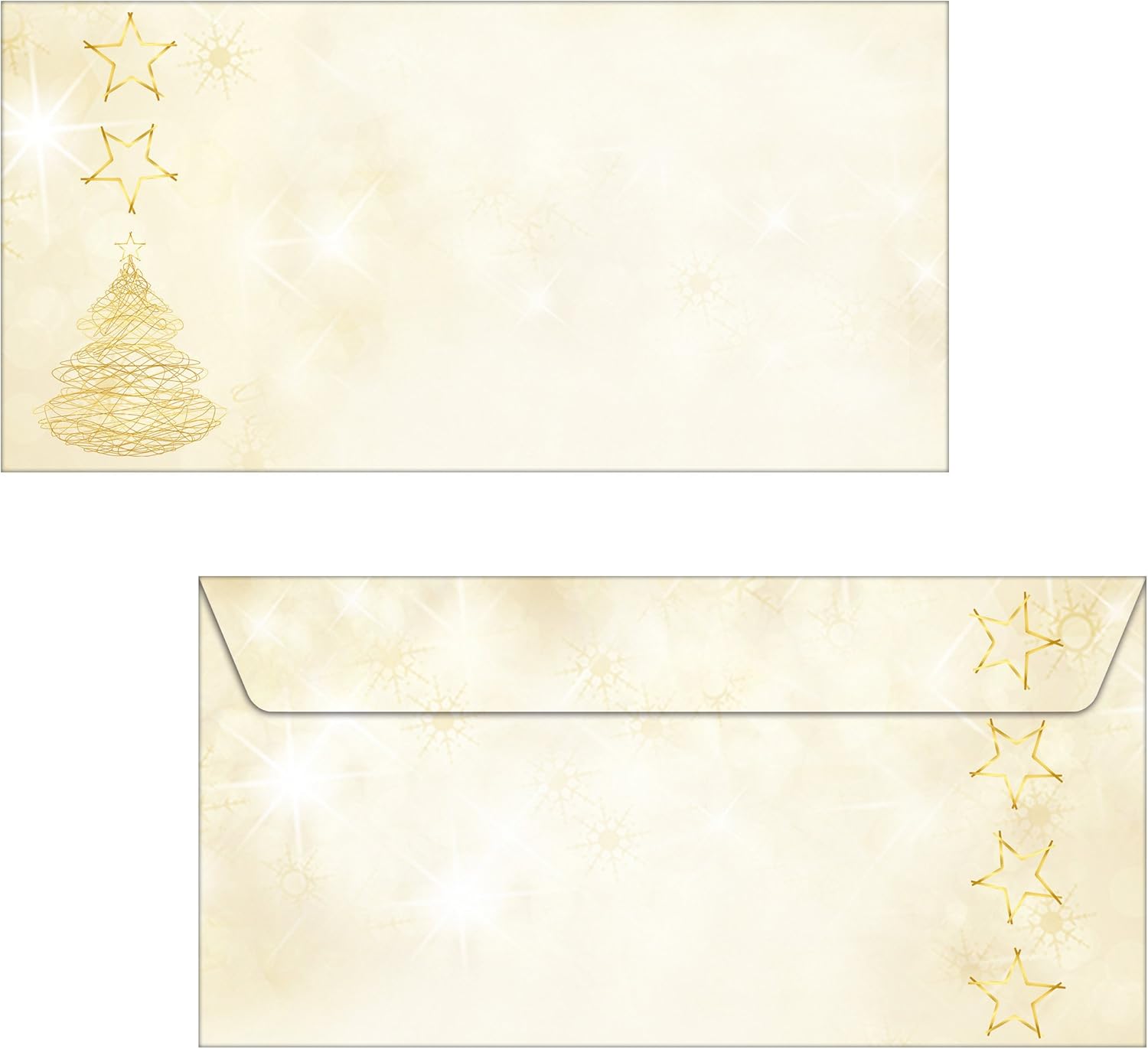 SIGEL DU083 Christmas envelopes "Gracefull Christmas", DL, without window, 90 gsm, 50 Pieces, Graceful Christmas