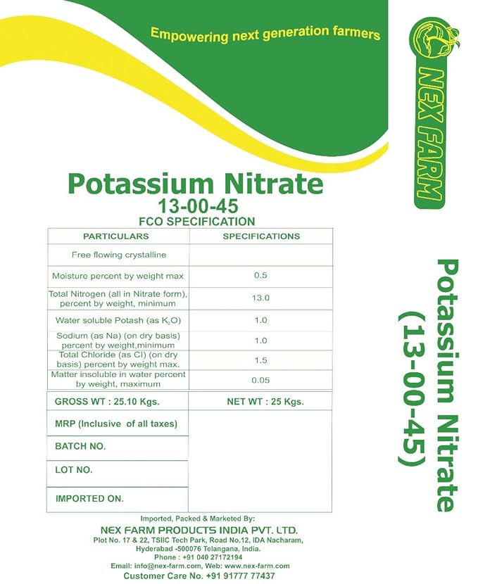 Buy NEXFARM's Potassium Nitrate NOP 130045 1 Kg Online at Low Prices in India Amazon.in
