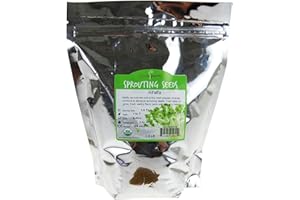 Certified Organic Alfalfa Sprouting Seed- 2.5 Lbs - Handy Pantry Brand - High Sprout Germination- Gardening, Growing Salad Sprouts, Planting, Food Storage & More