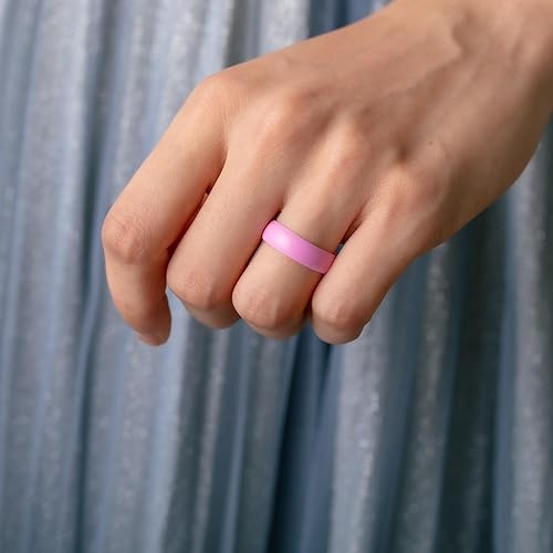 ThunderFit Silicone Wedding Ring for Women Rubber Engagement