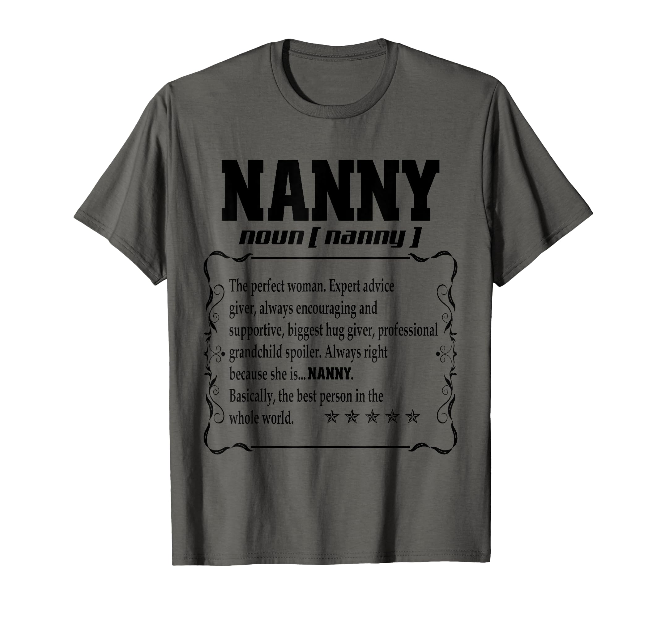 Funny Family Nanny Definition Mother's Day For Nanny T-Shirt