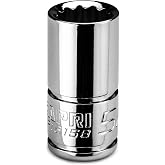 Capri Tools 5/16 in. Shallow Socket, 1/4 in. Drive, 12-point, SAE (CP16158)