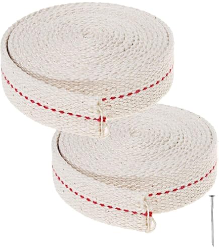 MECCANIXITY Oil Lamp Wick 7/8 Inch Flat Cotton - 5 Rolls, 6.5 Ft Each For Kerosene Lanterns