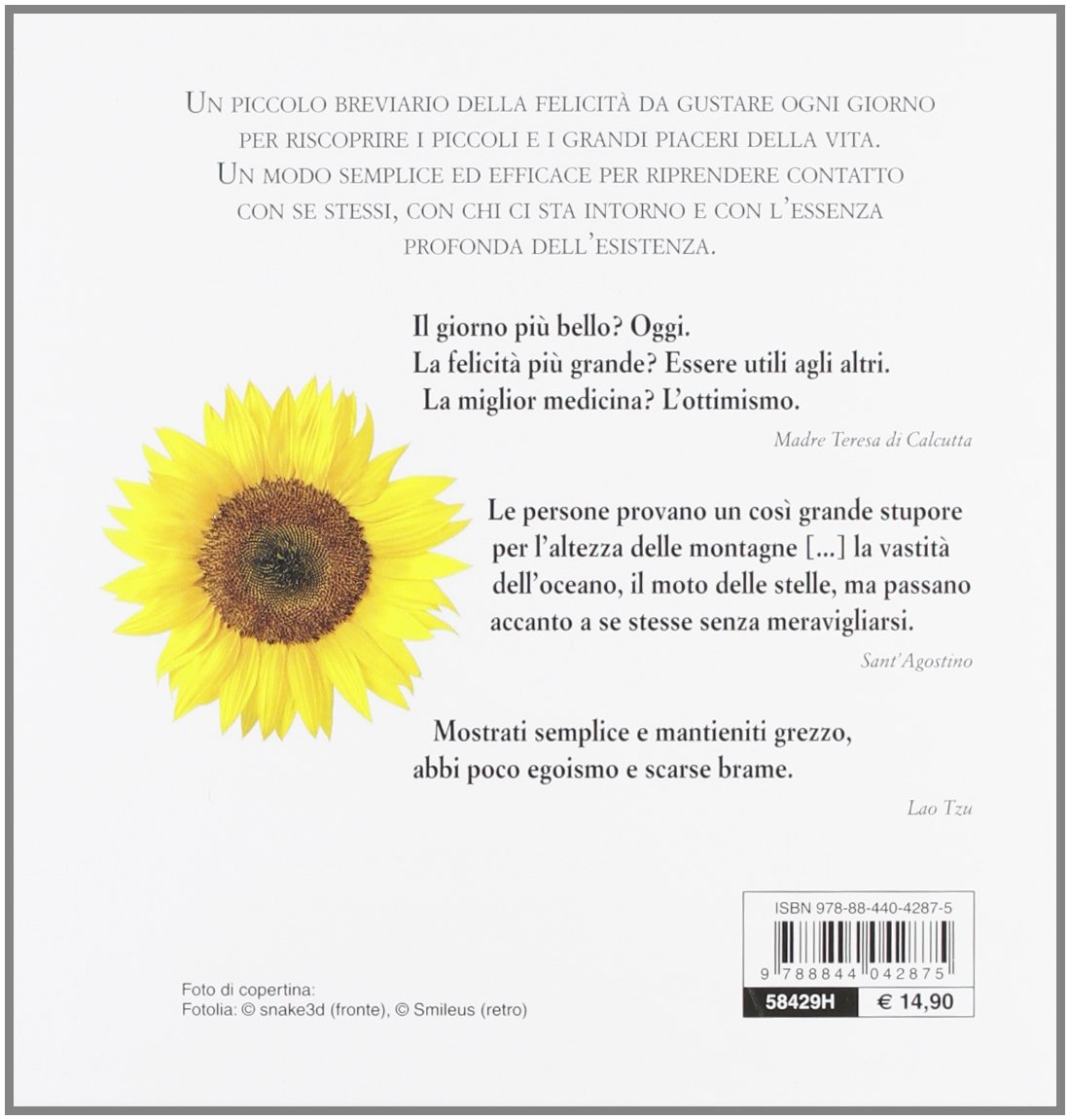 Felicità Un Anno Di Pensieri Positivi 9788844042875