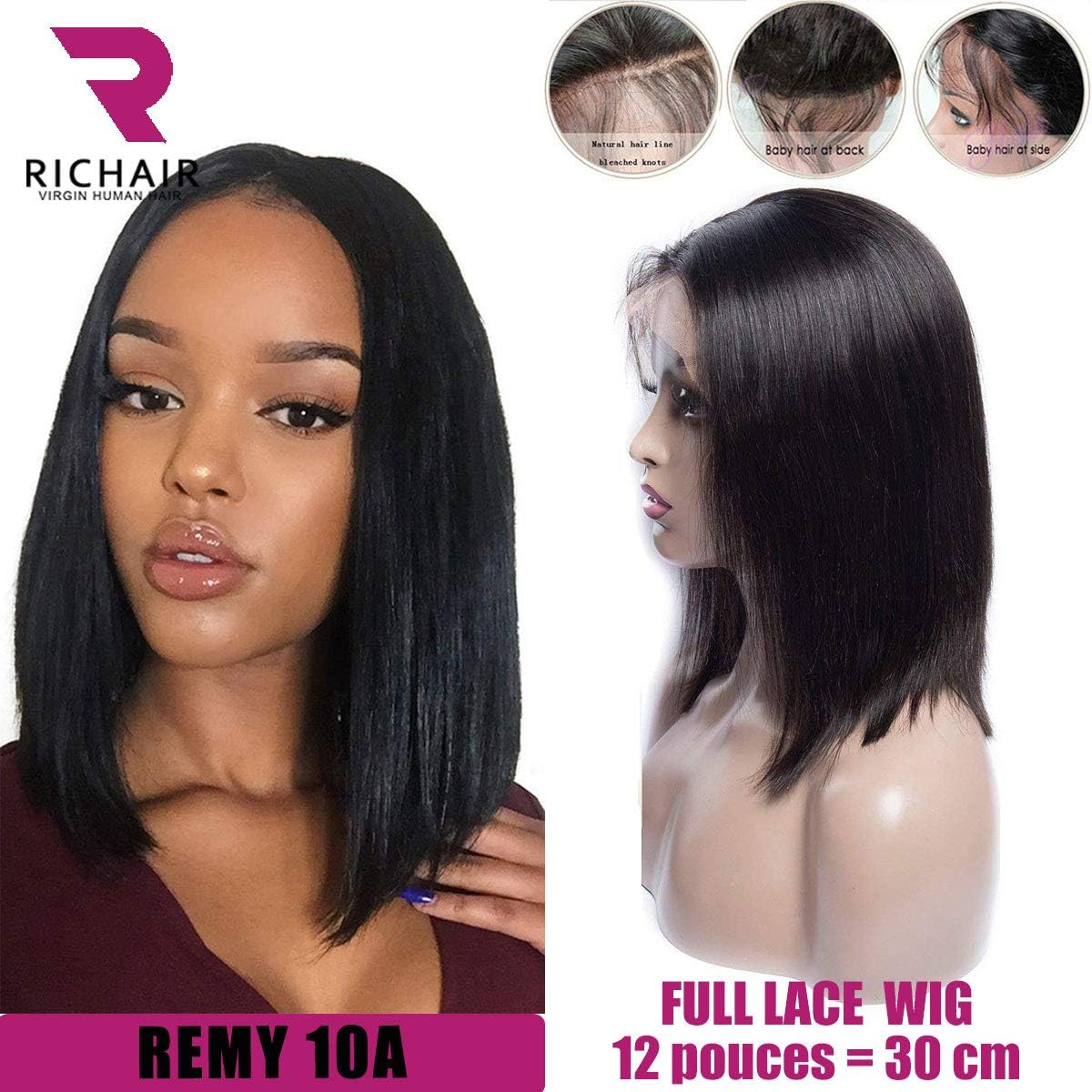 Lace wig 12 pouces Clearance