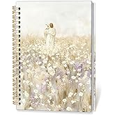RTXLEZM Christian Journal,Bible Notebook,Prayer Journal for Woman,Jesus and Lamb Notebook,Christian Journals for Women,Religious Hardcover Spiral Notebooks 5.5x8.3Inch