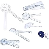 Elite Medical Instruments USA The Original 6 Piece Quality Goniometer Set Plus Measuring Tape - 7 Pieces Total EGM-431