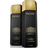 Inoar Moroccan Keratin Smoothing Treatment Set, Deep Cleansing Shampoo &amp; Smoothing Treatment with White Clay &amp; Cocoa Oil, 33.8 fl oz Each