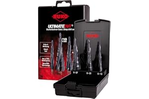 RUKO 101087PR Ultimate Cut HSS Step Drill Set with Turbo Tip, 90° Angle, 3 Pieces