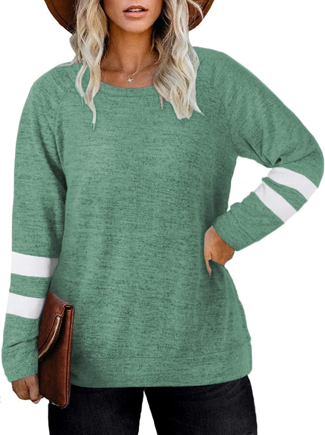 DOLNINE Plus Size Sweatshirts for Women Long Sleeve Oversized Tunic Tops at  Women’s Clothing store