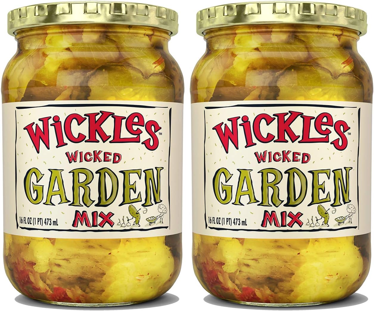 Wickles Wicked Garden Mix 16 Fl Oz (Pack of 2)