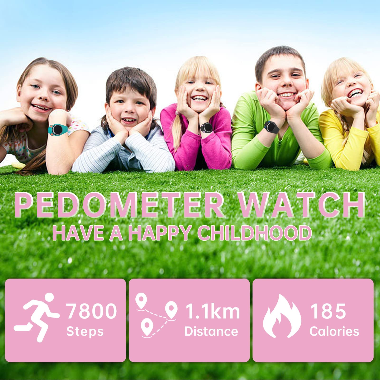 Bigmeda Kids Watch, Digital Watch, Sport Watch with Alarm Clock, Stopwatch, Waterproof Fitness Tracker with No App for Ages 5-12 Children (MEHeipin-Black Pink)