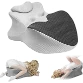 SNODEE Sex Pillow, 27&deg; Ergonomic Memory Foam Pillow, Couples Sex Toys Adult Position Multi-Functional Neck Back Waist Support Pillow for Bedroom Living Room Office with Washable Cover