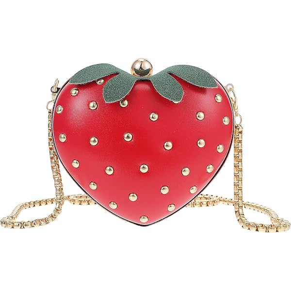 TENDYCOCO Strawberry Purse Strawberry Bag Leather Chain