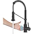 KRAUS Bolden Touchless Sensor Commercial Style 2-Function Single Handle Pull Down Kitchen Faucet in Matte Black, KSF-1610MB