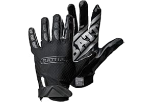 Battle Sports Triple Threat Wide Receiver Football Gloves, Ultra Stick Adult & Youth Gloves