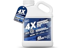 NOT ROCKET SCIENCES 1 Gallon Midnight Blue Pond Dye, 4X Concentrate Pond Dye Blue, Dark Natural Looking Aquashade for Beautiful Lake Water, Long-Lasting Colorant, Protects Against Sunlight - Ideal for Fish & Wildlife