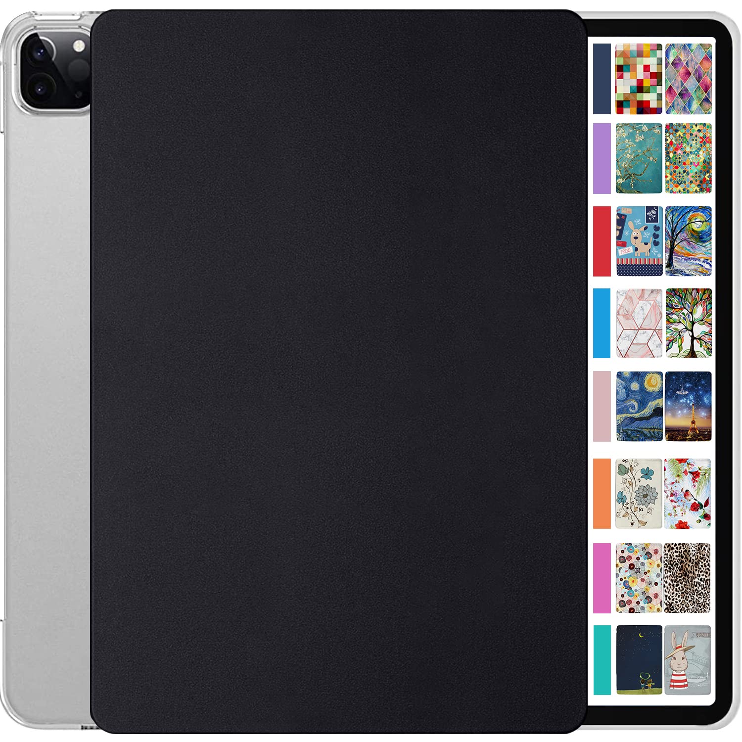 DuraSafe Cases for iPad Pro 12.9 6th 5th 4th Gen Case A2436 MHNF3B/A MHNG3B/A MNXR3B/A MNXT3B/A A2378 MHNF3B/A MHNG3B/A A2229 MY2H2B/A A2461 MHNH3B/A MHNJ3B/A MHNL3B/A A2764 - Black