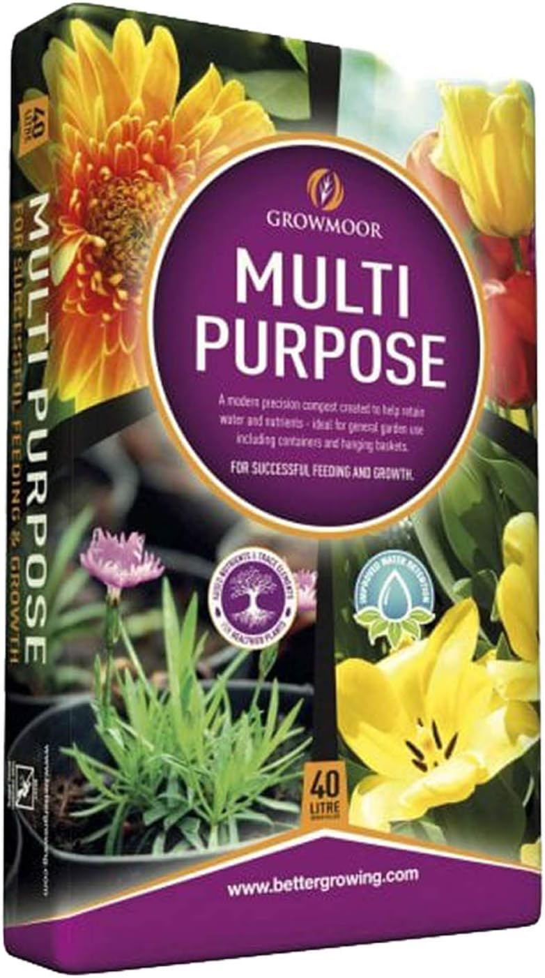 Growmoor Multi-Purpose Compost 40 Litre, Brown