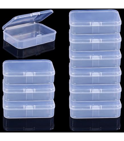 Etereauty 6pcs Small Tin Box, Empty Rectangle Tinplate Containers With