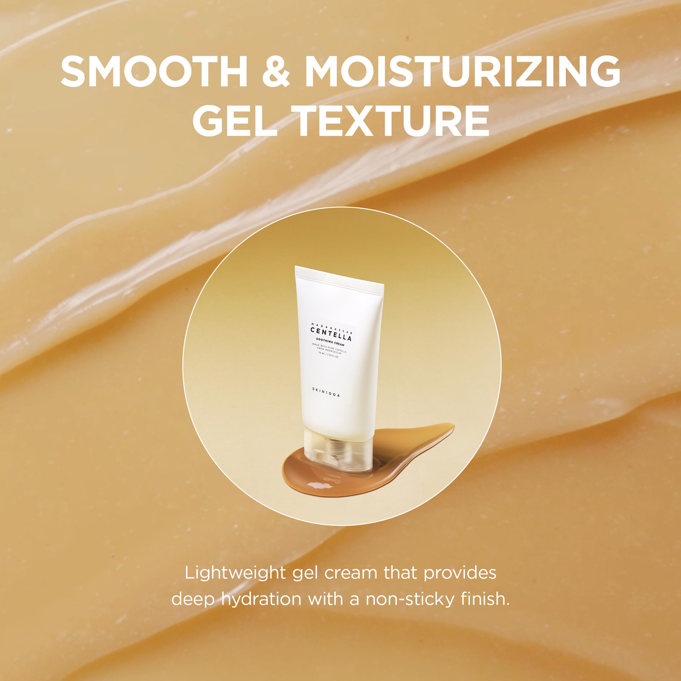 SKIN1004 Centella Soothing Cream 2.53 fl.oz, 75ml, Korean Face Moisturiser with Madagascar Centella Asiatica & Hyaluronic Acid, Hydrating Face Cream, Soothing Care, Cica Gel Cream, Korean Skin Care