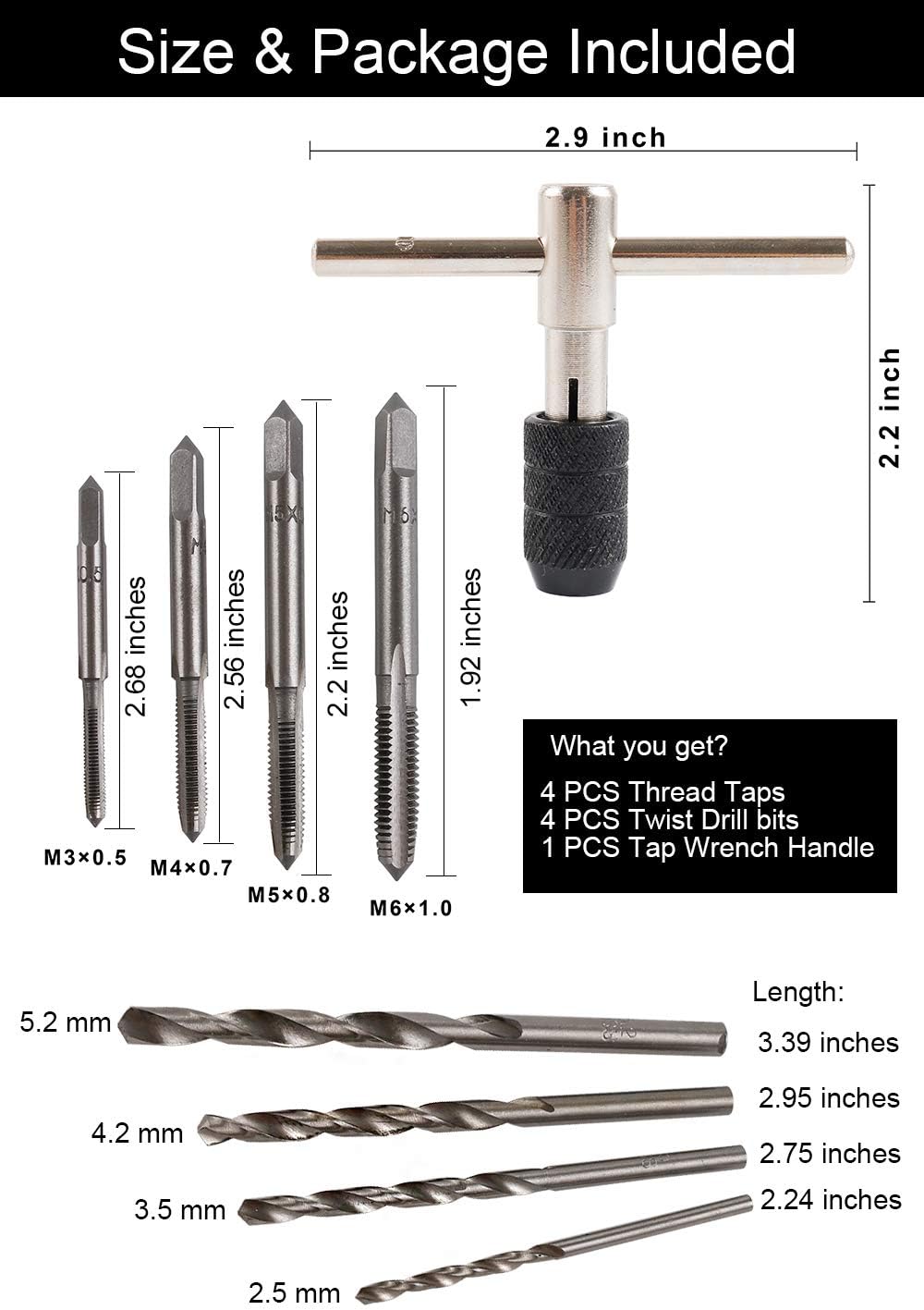 Beiswe 8pcs Metric Tap And Die Set Hss T Handle Wrench Tackle Hand Tool Set M3 M4 M5 M6 M8 M10 M12 Tap Die Sets Taps Dies Sostulsa Com