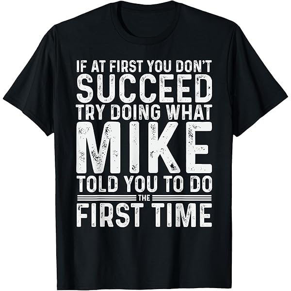 Amazon.com: Mike Custom Name Design Unisex-Adults Black Cotton