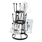 PAG 15 Hooks Metal Mug Holder Tree Stand Coffee Cup Drying Rack Organizer for Kitchen Counter, Black