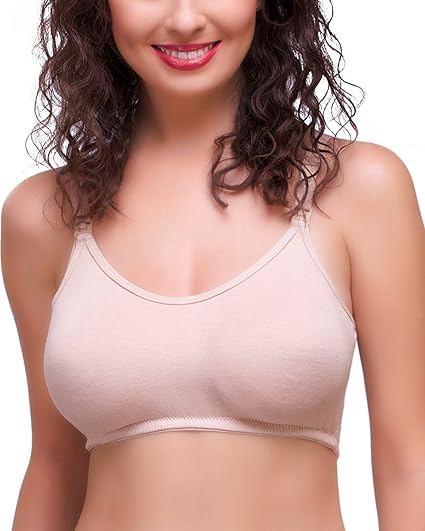 Women's Organic Antimicrobial Soft Nursing Bra (Skin, 34)