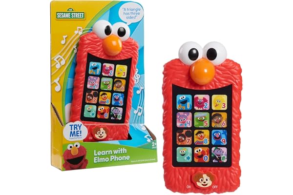 Sesame Street Learn with Elmo Pretend Play Phone, Learning and Education, Officially Licensed Kids Toys for Ages 2 Up, Gifts